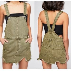 Olive Free People Overall Dress